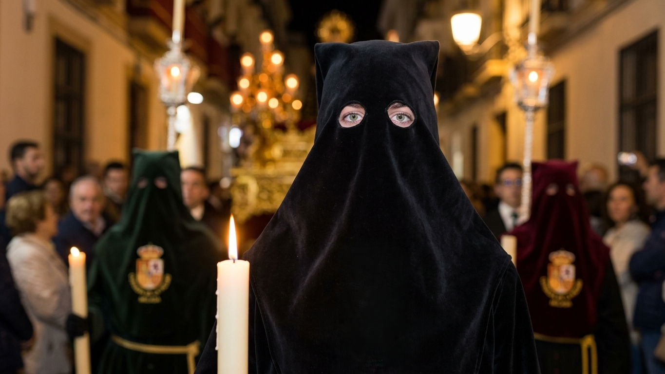 Jesús El Rico procession Malaga Holy Wednesday prisoner release tradition.